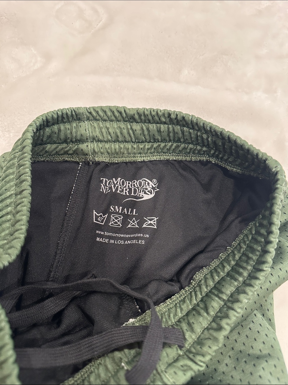 Men's Olive Green Athletic Shorts - Small - Picture 10 of 11